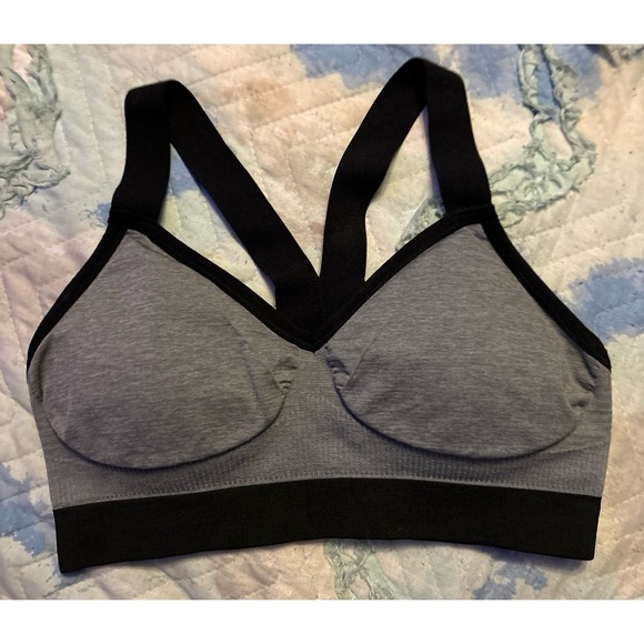 Anthropologie Other - Anthropologie VMMA Grey & Black High Impact Microfiber Sports Bra, Small